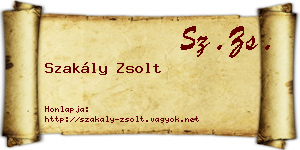 Szakály Zsolt névjegykártya